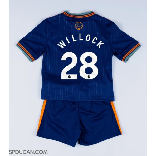 Dječji Nogometni Dres Newcastle United Joe Willock #28 Rezervni 2025-26 Kratak Rukav (+ Kratke hlače)